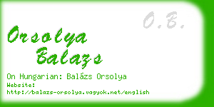 orsolya balazs business card